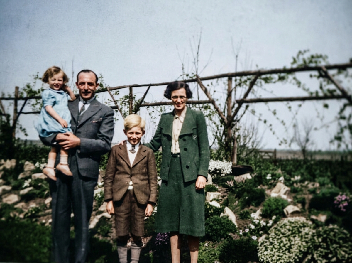 Colorized family photo